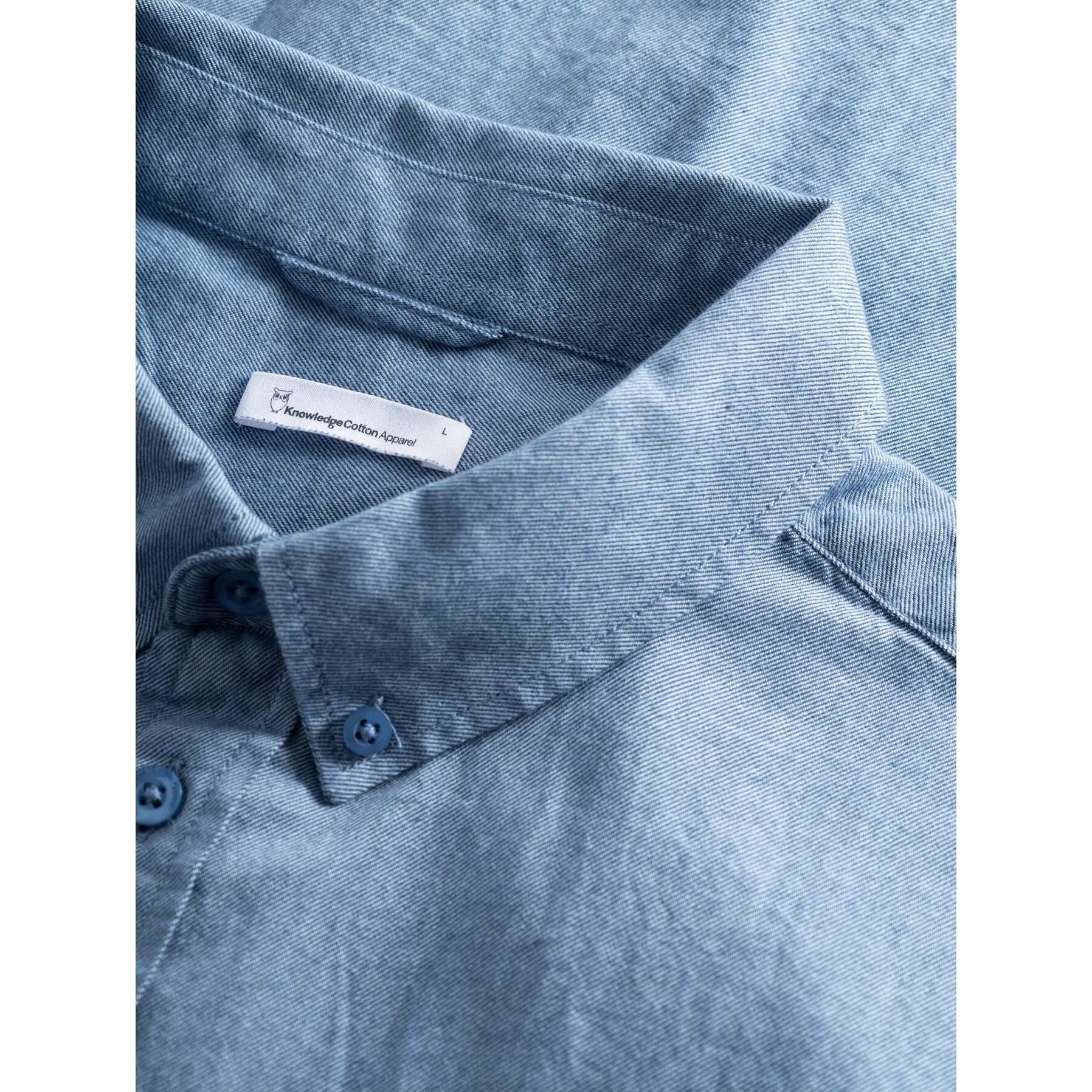 Thumbnail - KnowledgeCotton Apparel, Herren, Hemd, hed gots/vegan, Grau, (M)