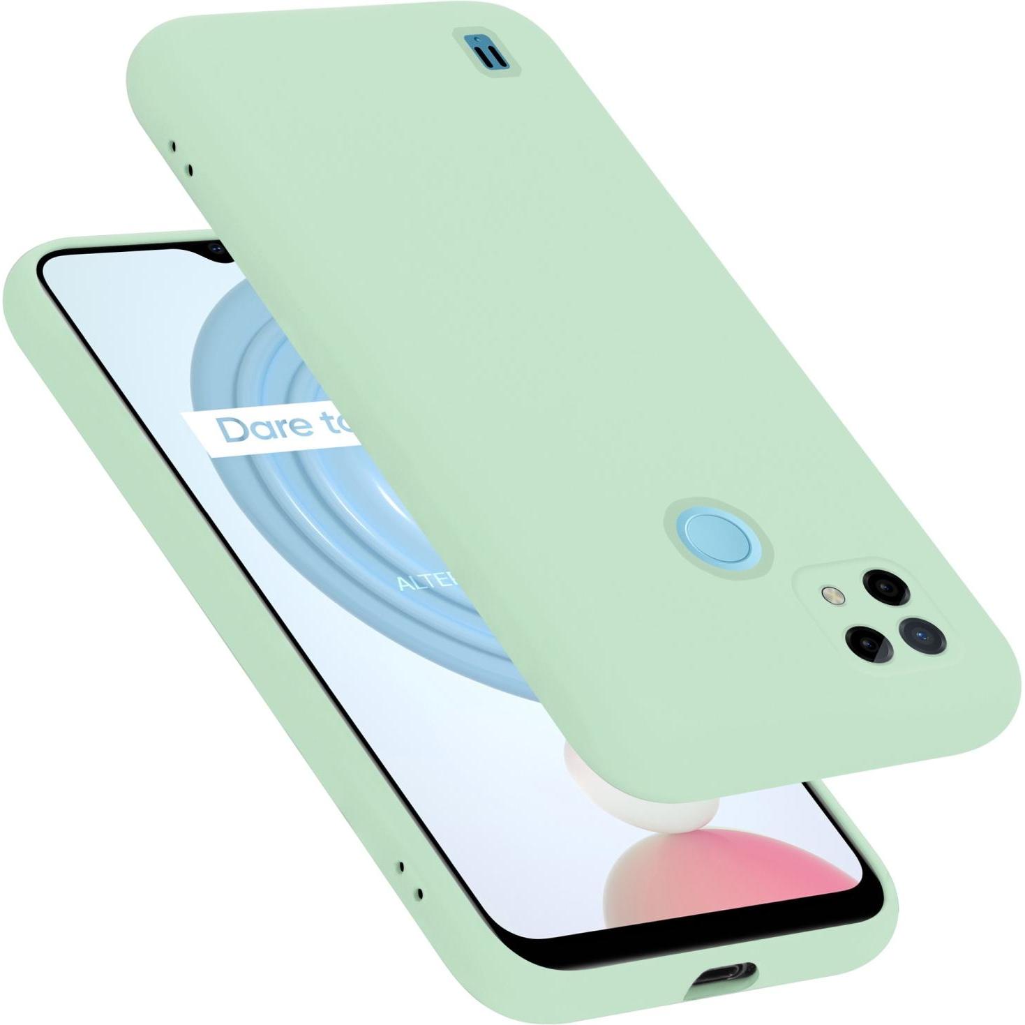 Thumbnail - Cadorabo TPU Liquid Silicone Case Hülle für Realme C21 (Realme C21), Smartphone Hülle, Grün