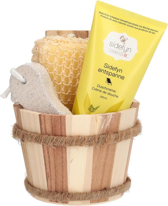 Produktbild Sidefyn Cosmetics SIDEFYN Geschenks Holzku Dusch Side ents
