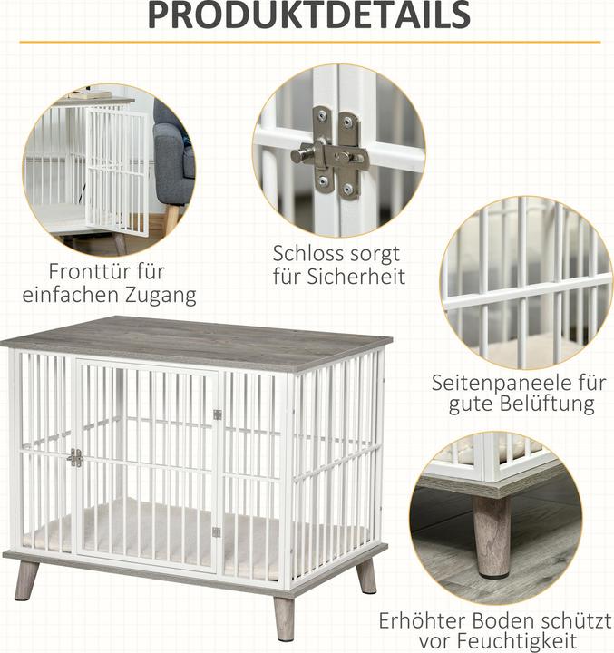 Image du produit PawHut Cage pour chiens avec design surélevé