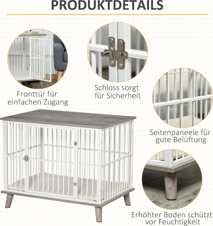 Actual product image PawHut Dog cage with raised design