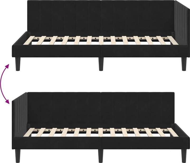 Actual product image vidaXL Eckbettgestell (90 x 200 cm)