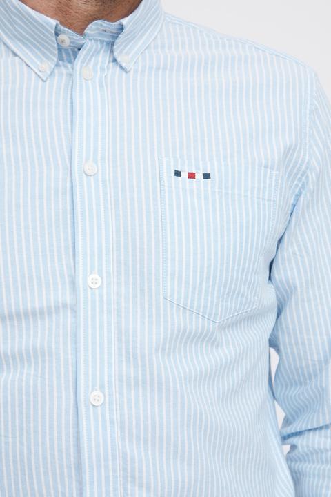 Actual product image FQ1924 FQSteven stripe oxford LS shirt 21900612 (M)