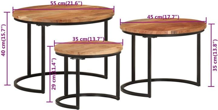 Immagine prodotto vidaXL Satztisch (40 x 35 x 40 cm)