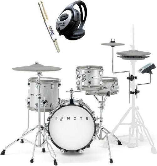 Efnote Mini E-Drum Schlagzeug-Set mit Kopfhörer und Sticks (E-Drum)