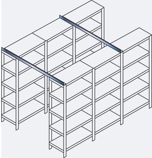 Image du produit Schulte Lagertechnik Kit d'assemblage transversal 4 galvanisé