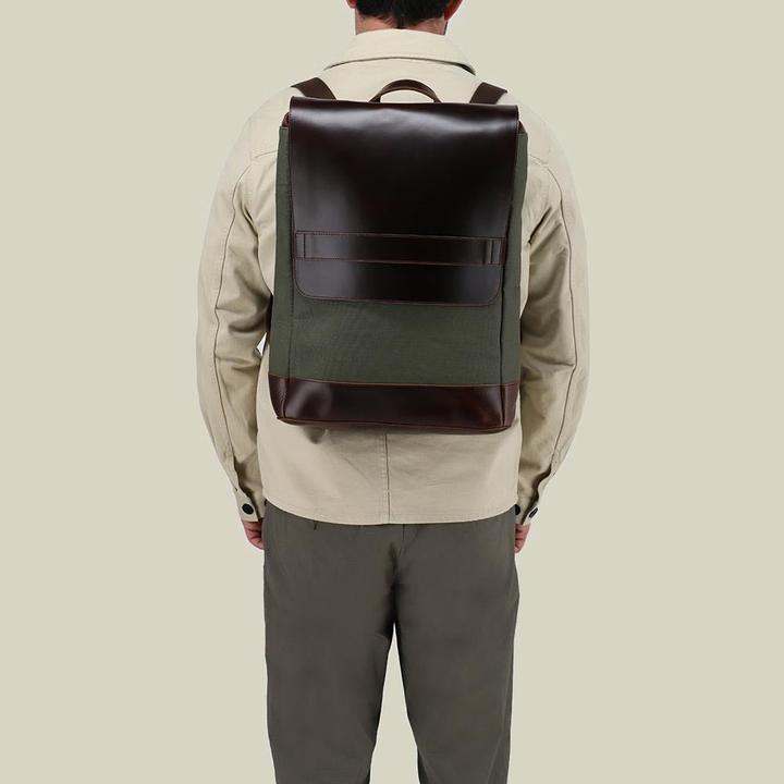 Actual product image Buckle & Seam Canvas backpack Morris Canvas Gün / lining (16 l)