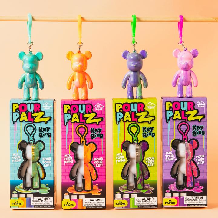 Produktbild Pour Palz DIY Mini Paint Bear w/keychain, ast.4, CDU