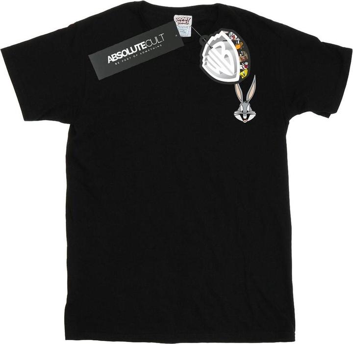 Actual product image Looney Tunes Womens/Ladies Bugs Bunny Breast Print Cotton Boyfriend T-Shirt (XL)