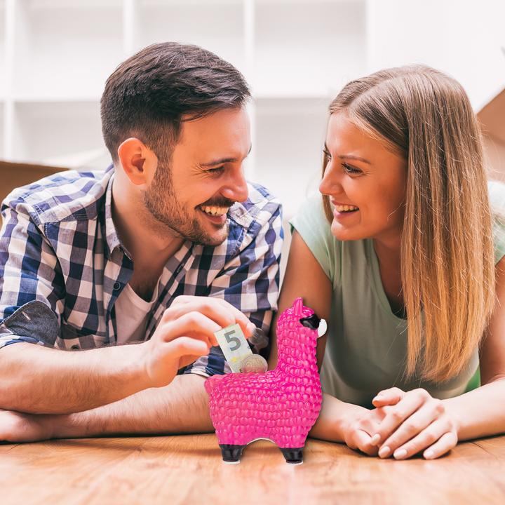 Actual product image Relaxdays Lama with Sunglasses Savings Bank