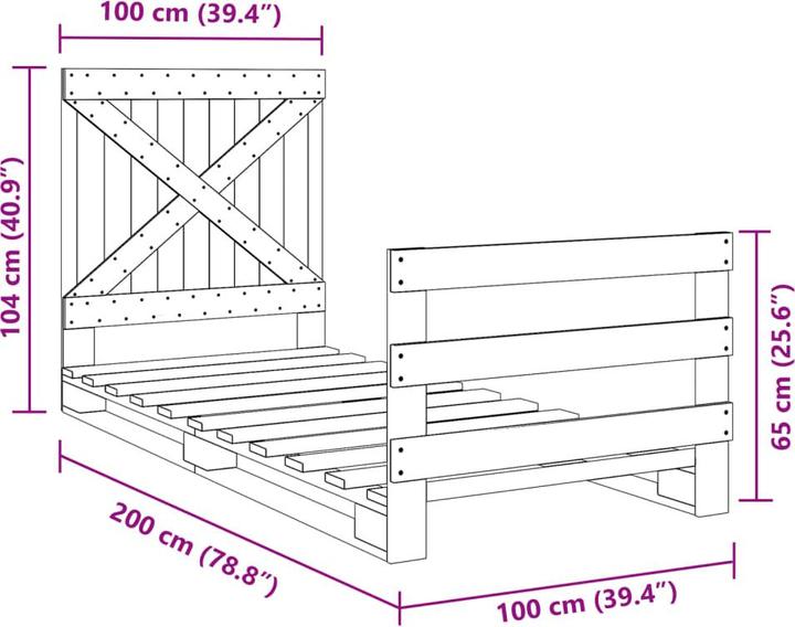 Image du produit vidaXL Bettrahmen (160 x 200 cm)