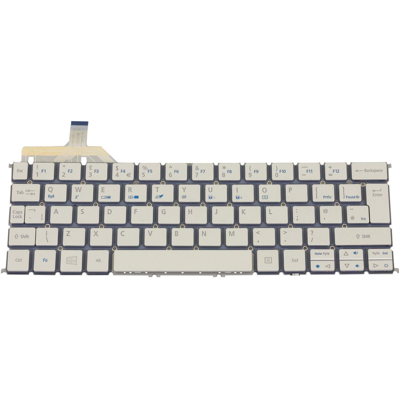 Acer Keyboard (ENGLISH), Notebook Ersatzteile, Silber