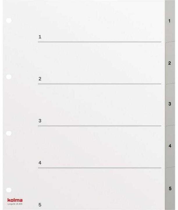 Image du produit Kolma Intercalaire A4 XL superstrong 1-5 5 pièces gris
