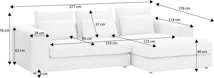Produktbild Xora Brindisi Cord (Ecksofa)