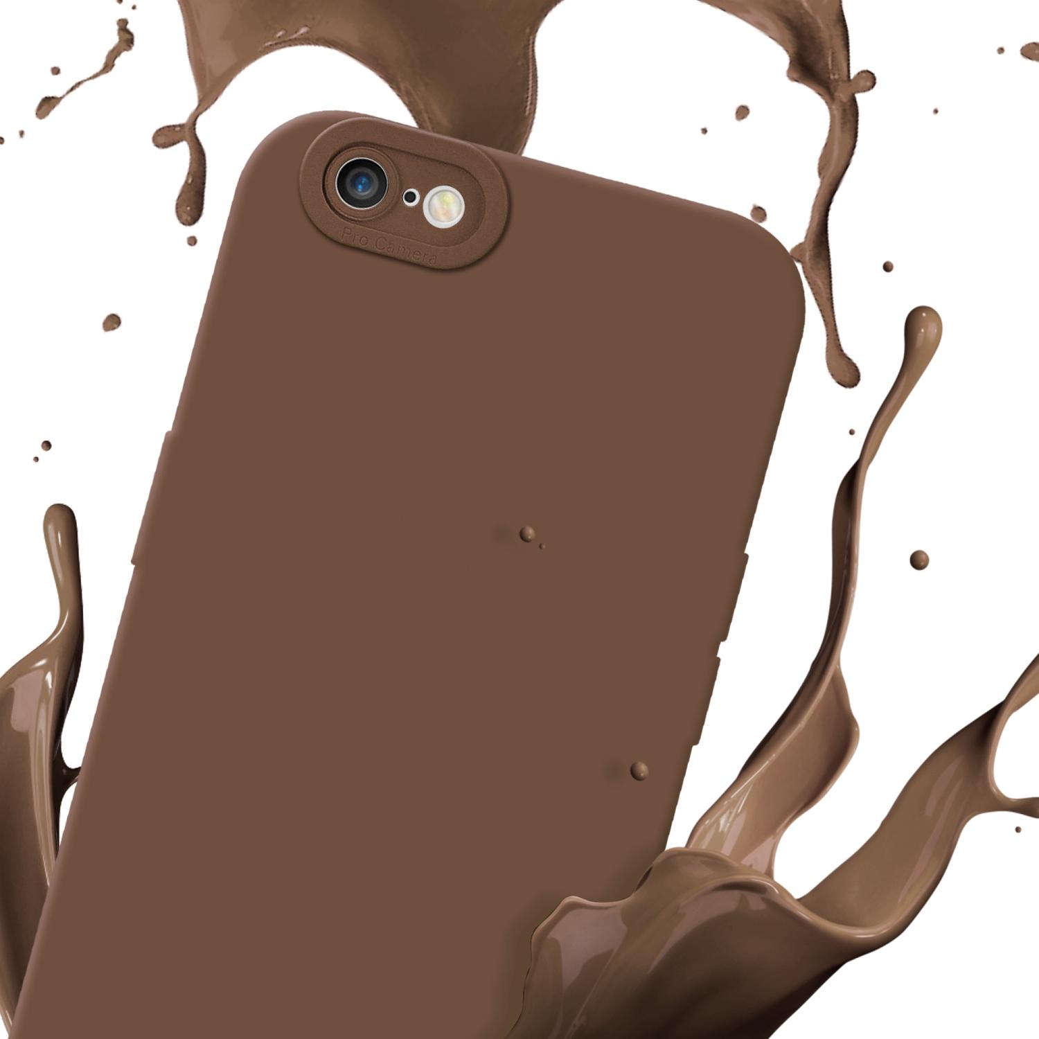 Thumbnail - Cadorabo Hülle für Apple iPhone 6 PLUS / 6S PLUS im TPU Fluid LM162 Style (Apple iPhone 6 Plus), Smartphone Hülle, Braun