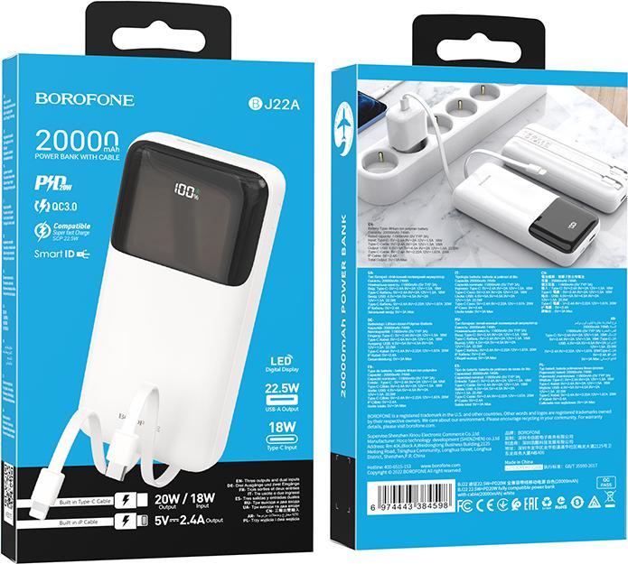 Produktbild Borofone BJ22A (20000 mAh, 22.50 W, 74 Wh)