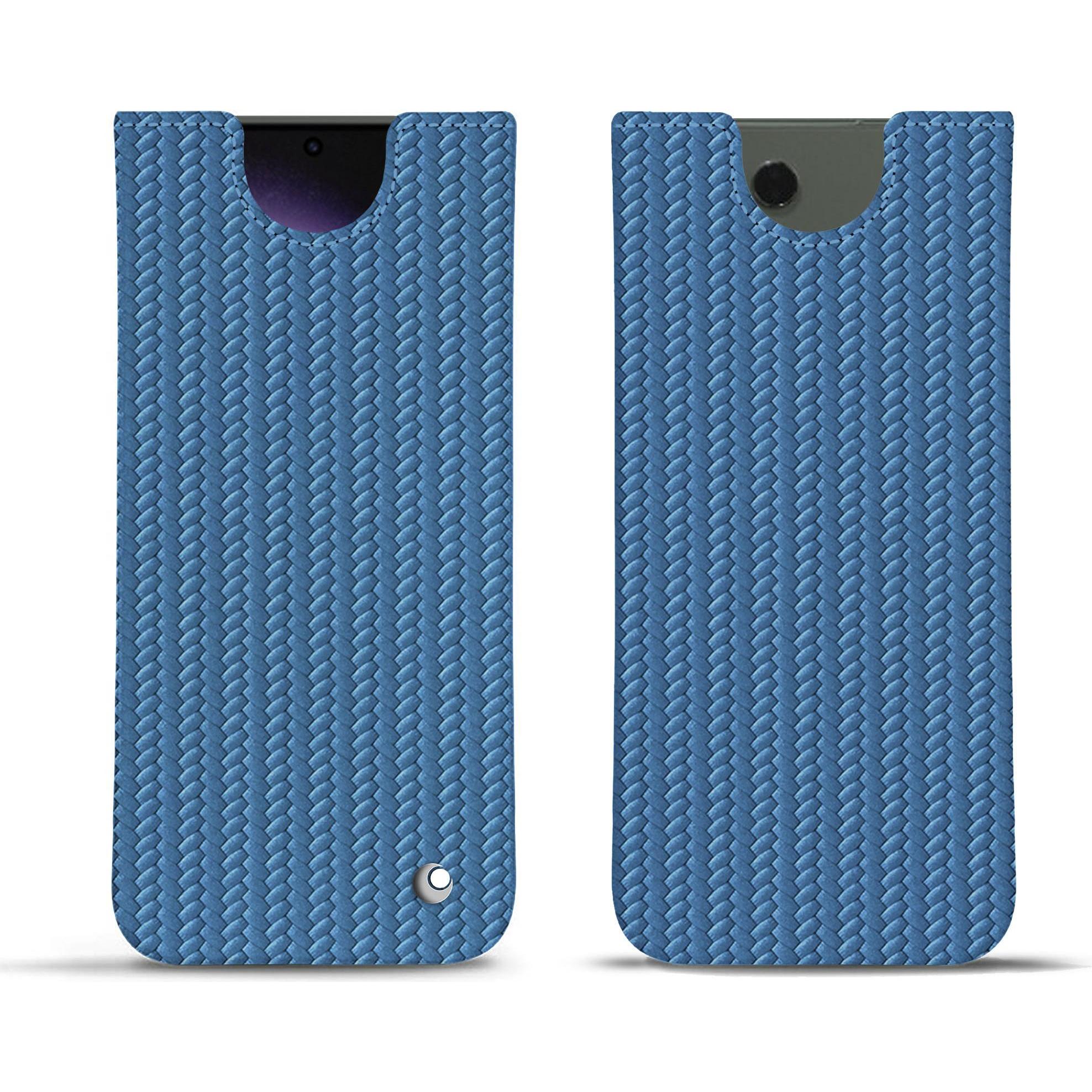 Noreve Lederschutzhülle (Samsung Galaxy S24 Ultra), Smartphone Hülle, Blau