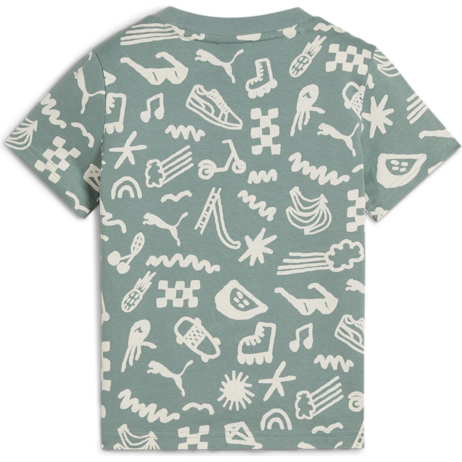 Thumbnail - Puma, Jungen, Sportshirt, Sandy Adventures Aop Tee Ps (116), Grün, 116