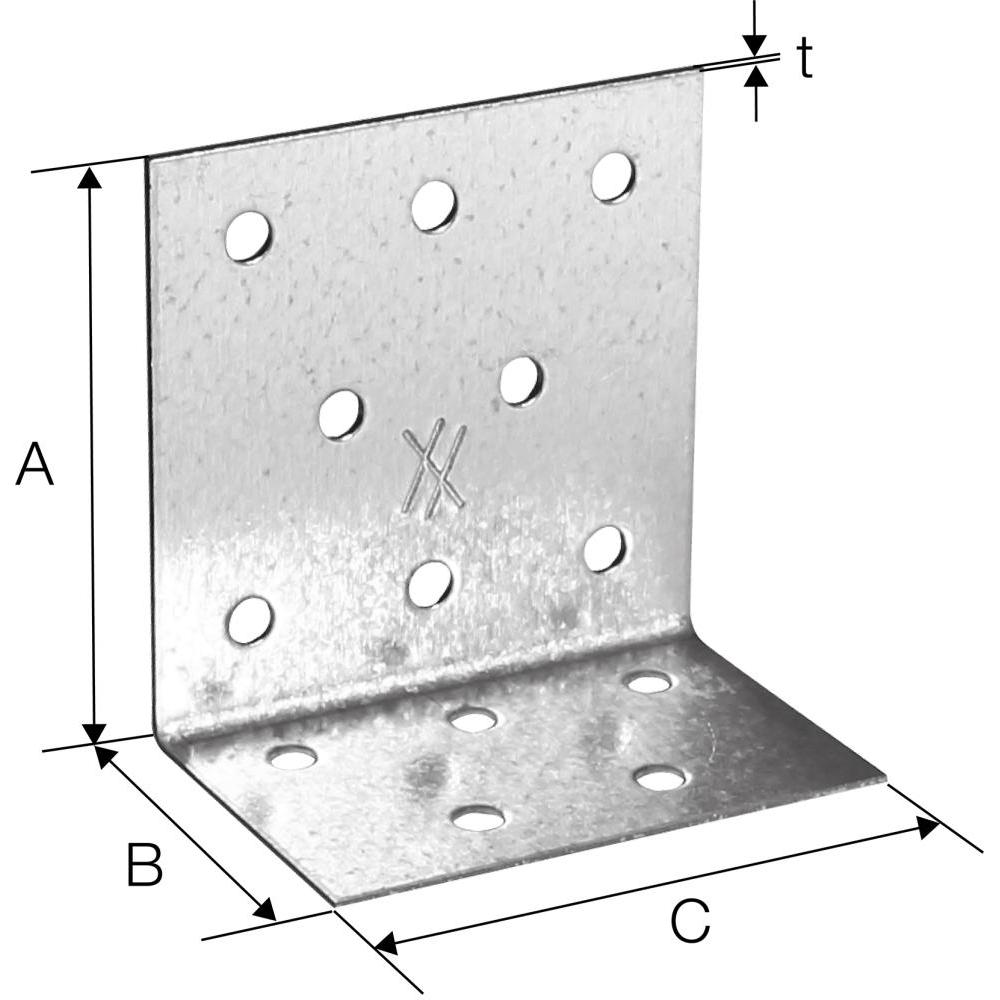 Thumbnail - Simpson Sst, Baubeschläge + Holzverbinder, Winkelverbinder ANPS 208860 80 x 80x60mm S.2 mm ETA-06/106 (Winkelverbinder, ...