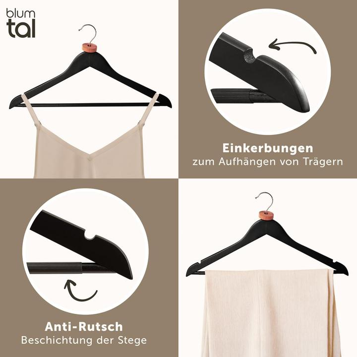 Produktbild Blumtal Kleiderbügel-Set mit Zedernholz Mottenschutz (10 x)