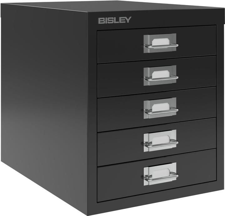 Bisley MultiDrawer™ L125 drawer cabinet black with 5 drawers 27.9 x 38.0 x 32.5 cm (27.90 x 38 x 32.50 cm)