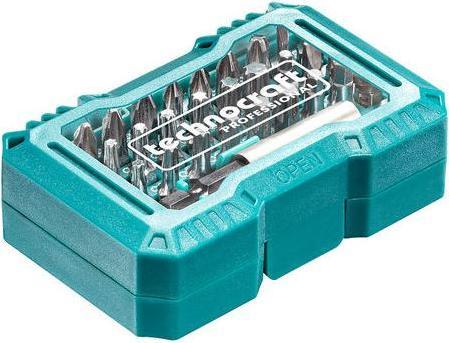 Actual product image technocraft Bits box 32 pcs (PH 1 / 2 / 2 / 3, Slot 3.0 / 4.0 / 5.0 / 6.0 mm, T10 / T15 / T20 / T25 / T30 / T40, PZ 1 / 2 / 2 / 3, Hexagon socket 3", Hexagon socket 4", Hexagon socket 5")