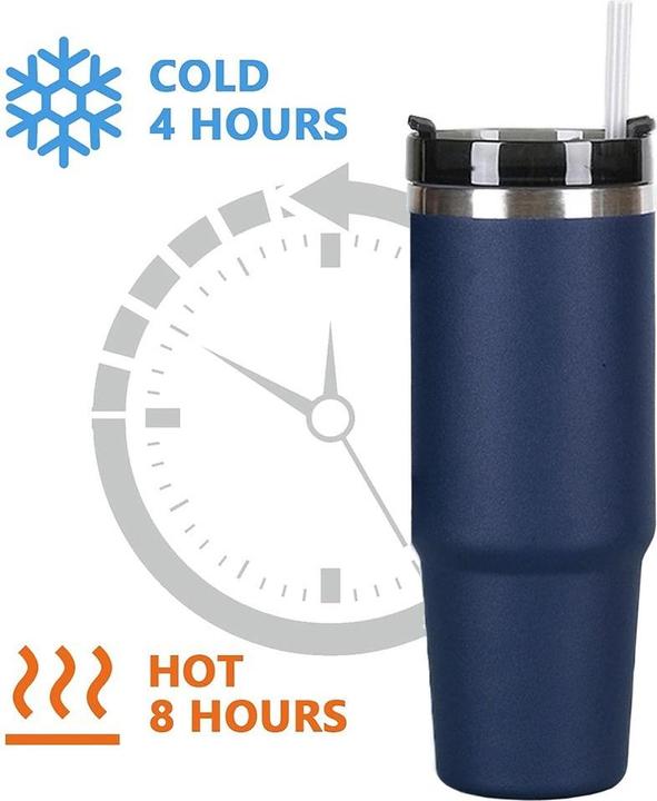 Actual product image ASMI Stainless steel vacuum thermo mug, coffee mug, car tumbler mug, 900ml (0.89 l)