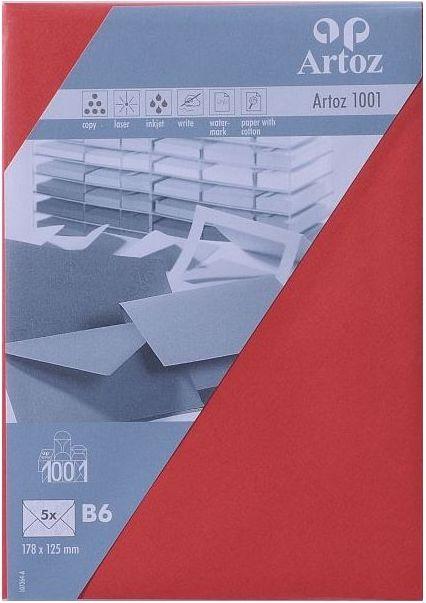 Actual product image Artoz 1001 Envelopes B6 red (B6, 5 x)