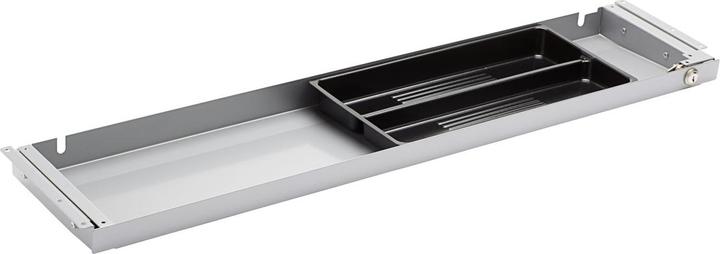 TecLines TUS006A Unterbau Schublade 186mm tief L, abschliessbar, silber