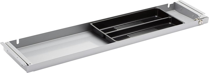 TecLines TUS006A Underbench drawer 186mm deep L, lockable, silver