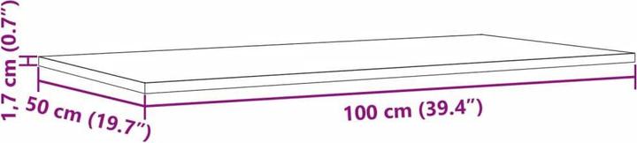 Actual product image vidaXL Tischplatte (100 x 50 cm)