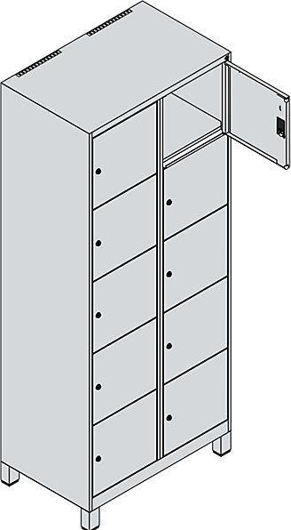 Actual product image C+P Classic PLUS 5-fold compartment locker (80 x 50 x 195 cm)