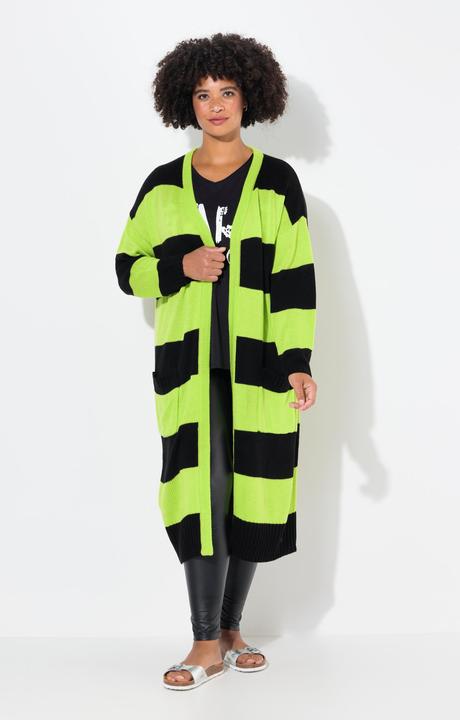 Immagine prodotto Angel of Style Long-Strickjacke, Straight Fit, Blockstreifen (50, 52)