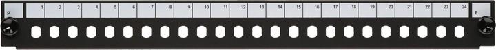 Produktbild Danicom Frontplatte ST 24-Port schwarz, geeignet für universelle Glasfaserablage