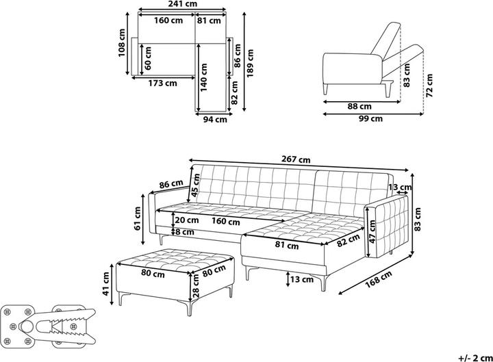 Actual product image Beliani Aberdeen (Corner sofa)
