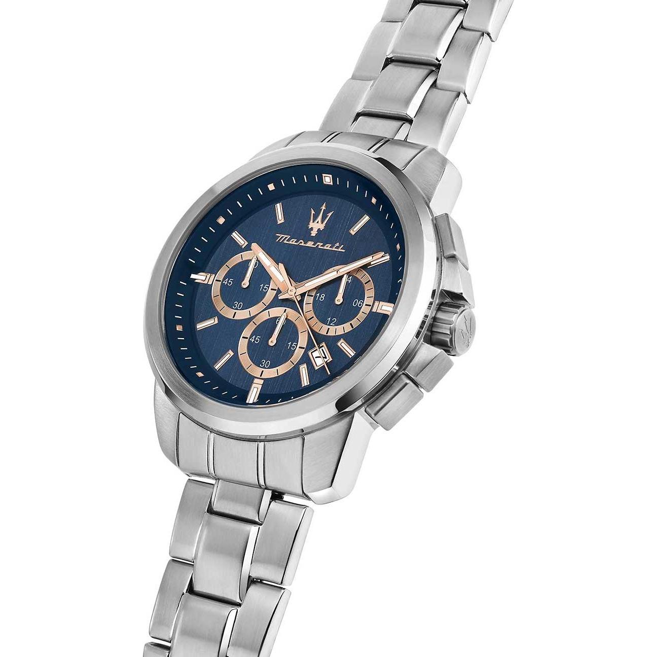 Thumbnail - Maserati, Armbanduhr, Successo, Silber, (Chronograph, 44 mm)