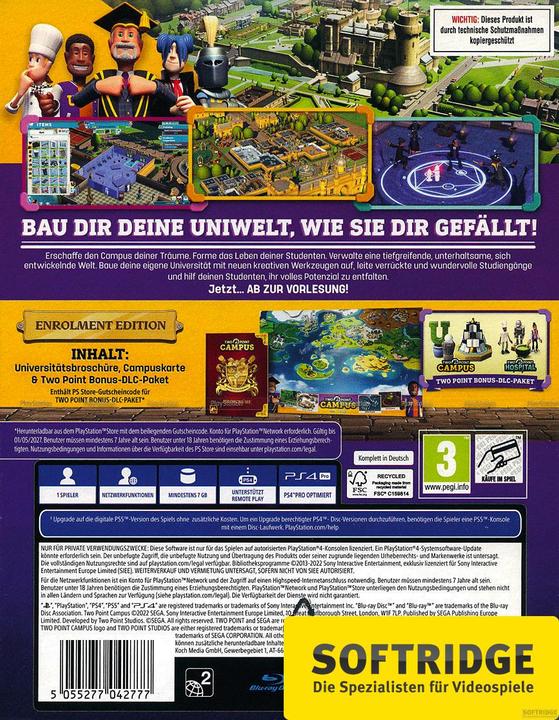 Produktbild Sega Two Point Campus Enrolment Edition (PS4, DE)