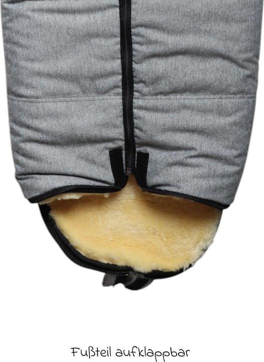 Produktbild Kaiser Baby Kaiser Babyschalen Fusssack aus Lammfell Naadja, light grey melange