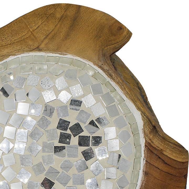 Actual product image Natura Punto Decorative teak bowl with mirror finish, 30 x 30 x 15cm