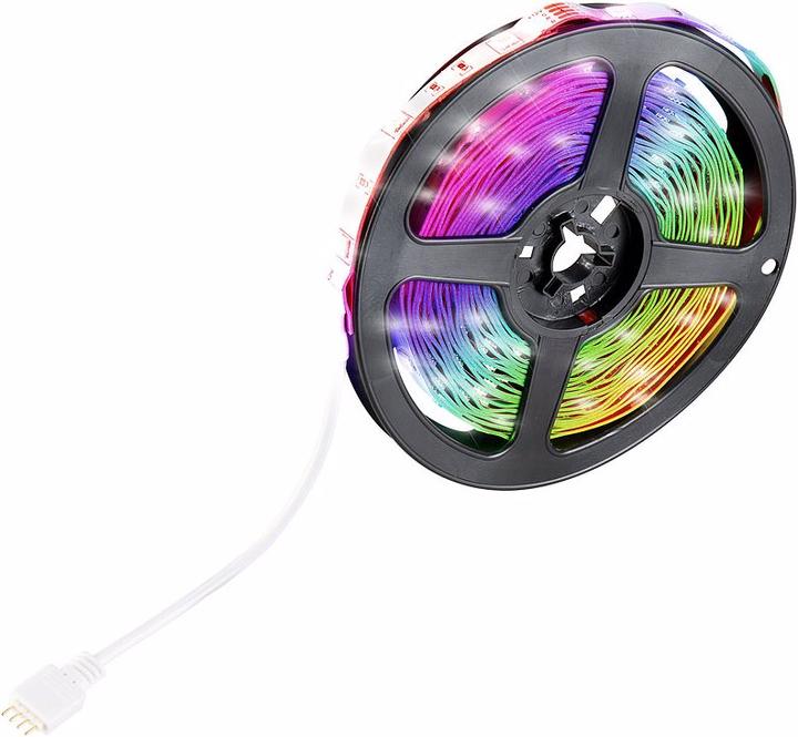Image du produit Luminea Bande LED RVB WLAN avec contrôle du son (RGB, 13 cm, Intérieur)