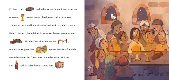Produktbild Auf einem Esel nach Jerusalem... Die Ostergeschichte in Bildwörtern (Deutsch, Michaela Hanauer, Stefanie Messing, 2023)
