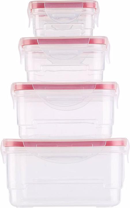 Produktbild Rosenstein & Söhne 2er-Set 8 Frischhaltedosen-Set mit Clip-Deckel, BPA-frei