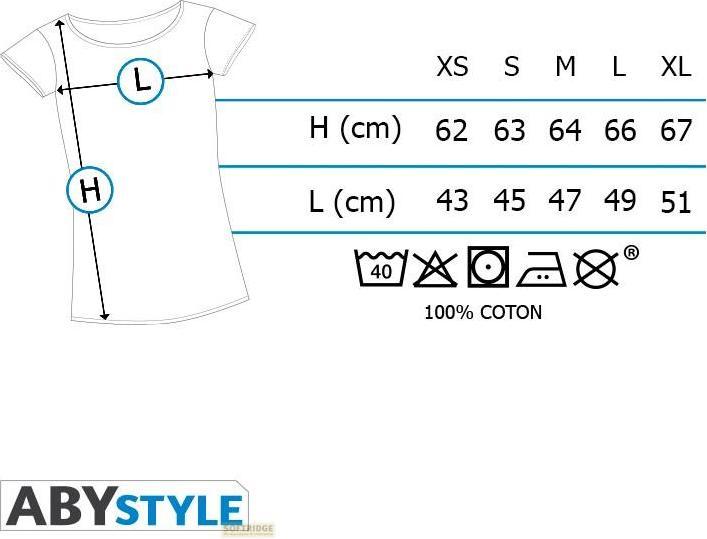 Nährwerte und Zutaten ABYstyle HARRY POTTER - Tshirt Deathly Hallows woman SS black - basic (M)
