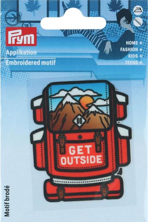 Actual product image Prym Appliqué backpack red iron-on/self-adhesive (1 pcs.)