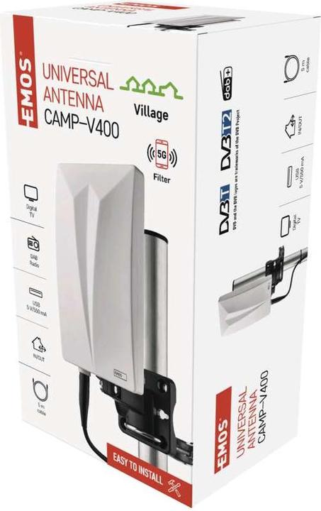 Productafbeelding Emos Universele antenne VILLAGE CAMP-V400, DVB (DVB-T2, DVB-T, DAB+)