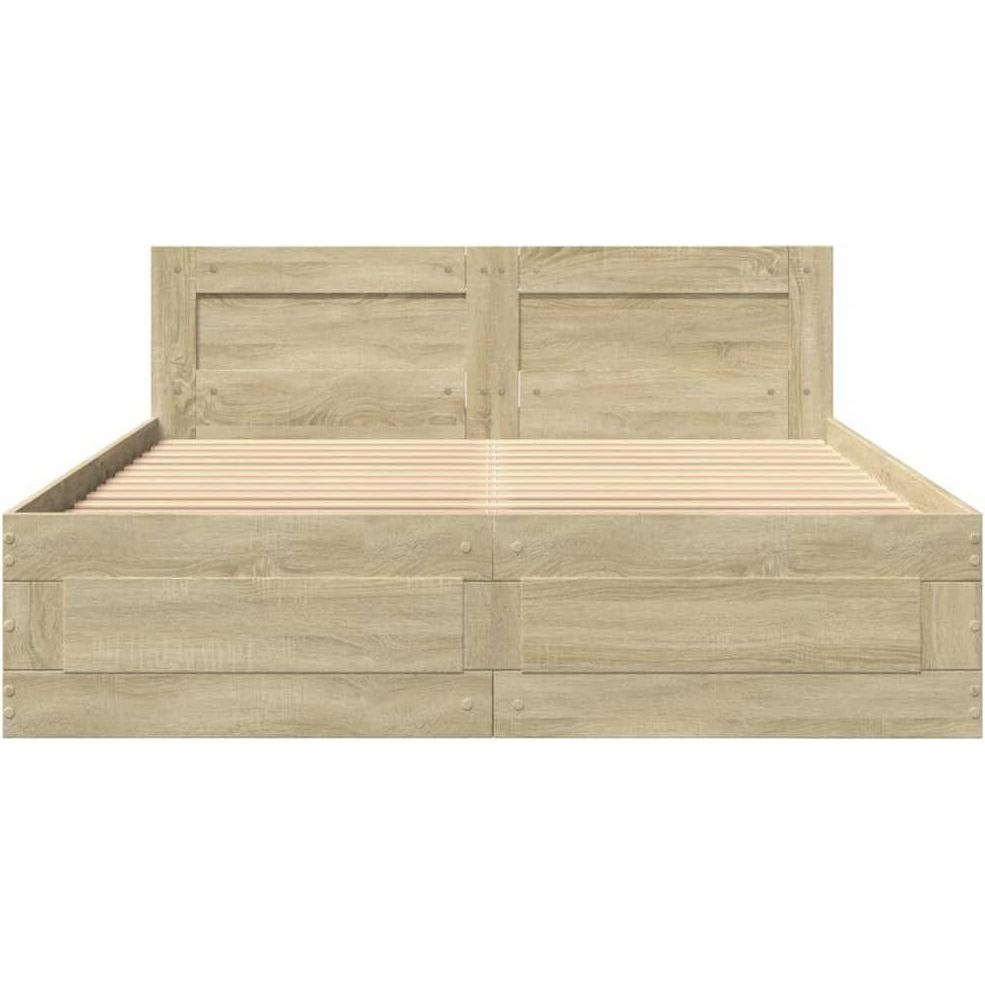 Thumbnail - VidaXL, Bett, Bettgestell mit Kopfteil (135 x 190 cm)