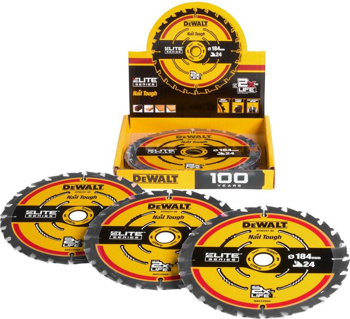 Actual product image DeWalt Circular saw blade ELITE 184/16mm 24WZ Disp.
