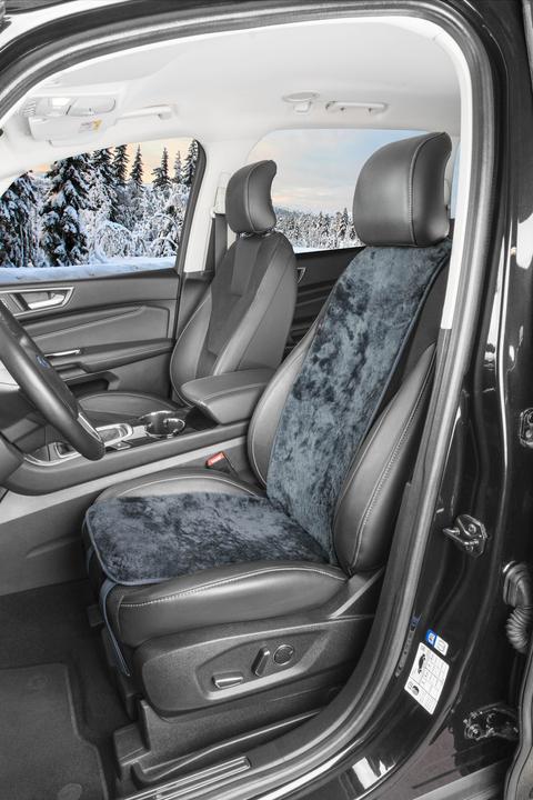 Produktbild CarComfort Sitzaufleger aus Lammfell Cosmo anthrazit 12-14 mm Fellhöhe