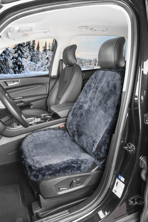 Produktbild Walser Autositzbezug Lammfell Lammfellbezug Nineve Autoschonbezug Lammfell anthrazit
