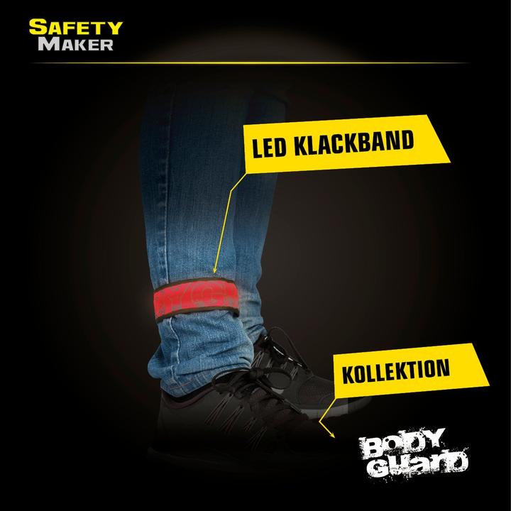 Produktbild SafetyMaker LED Klackband rot